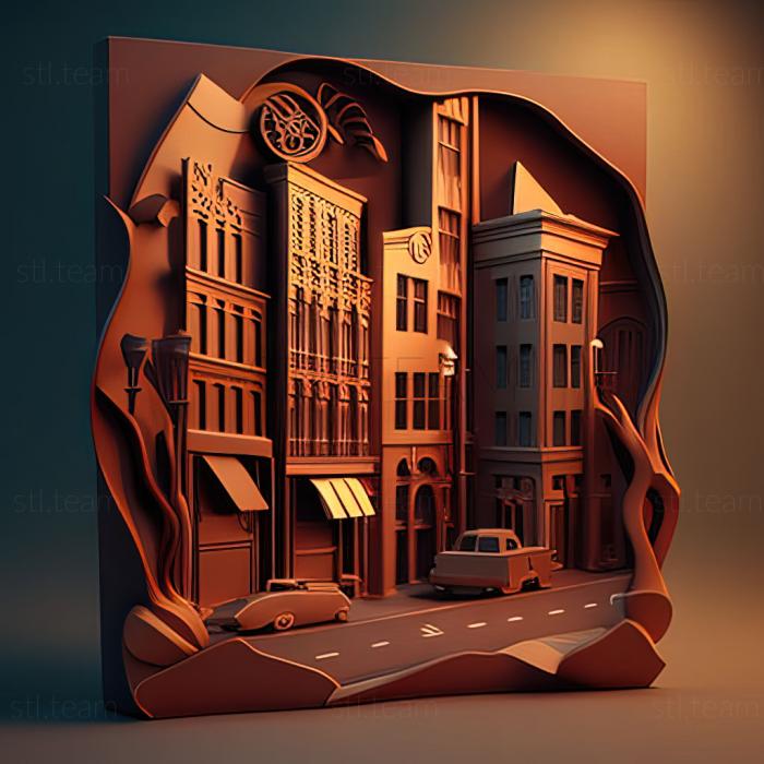 3D model st city street (STL)